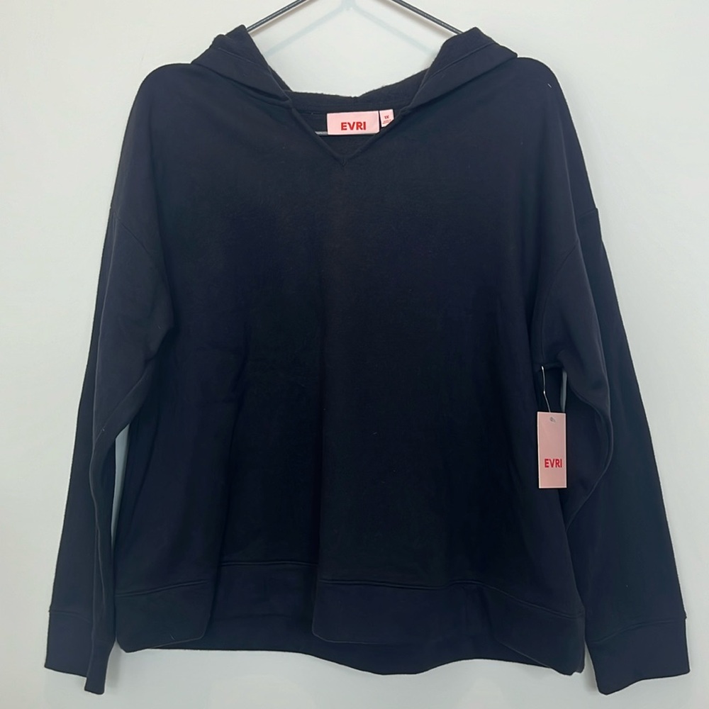 NWT EVRI black hoody sweatshirt 1X